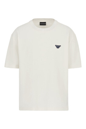 Embroidered Micro Eagle Cotton T-Shirt